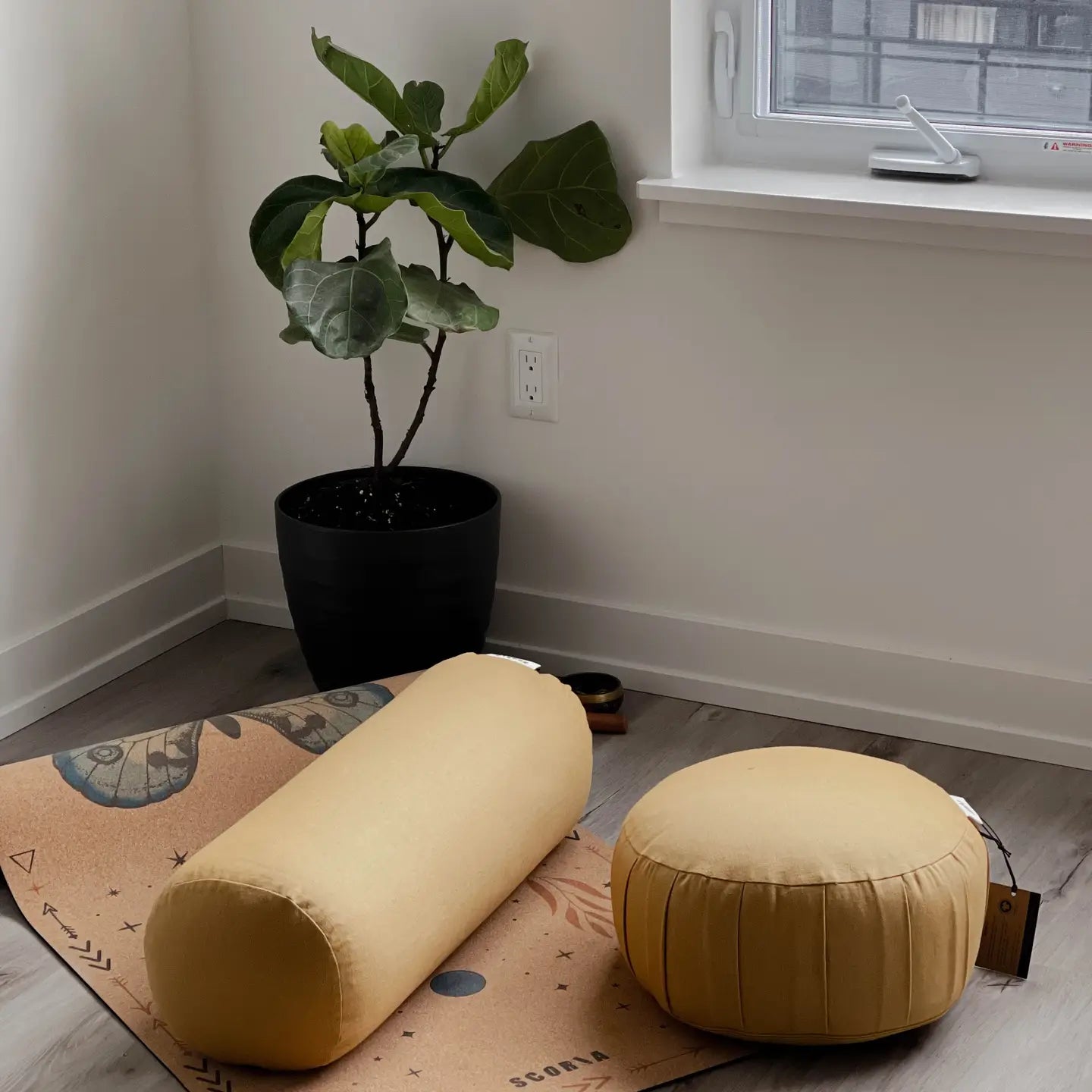 Natural & Organic Yoga Bolster in Amber Gold
