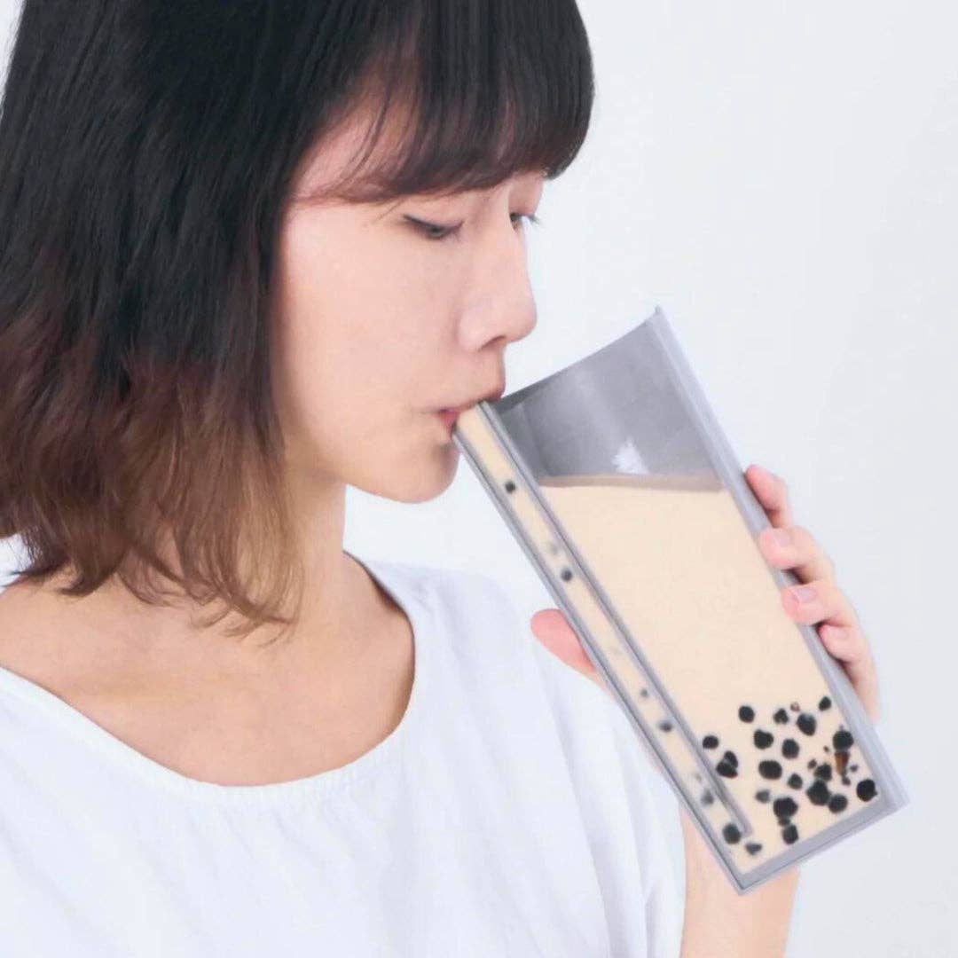 Strawless Boba Tumbler: Lemon