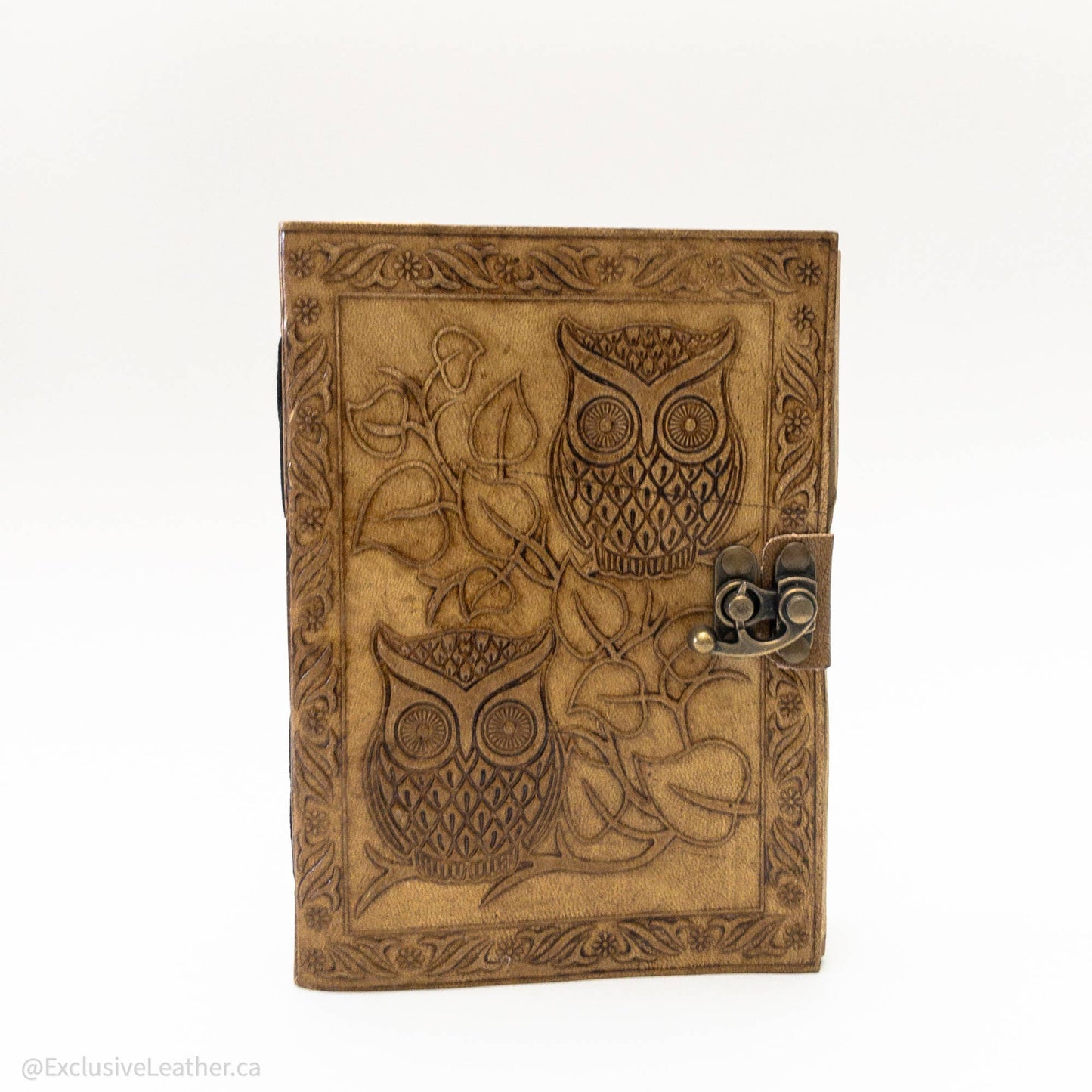 Touch of whimsy - Owl leather journal