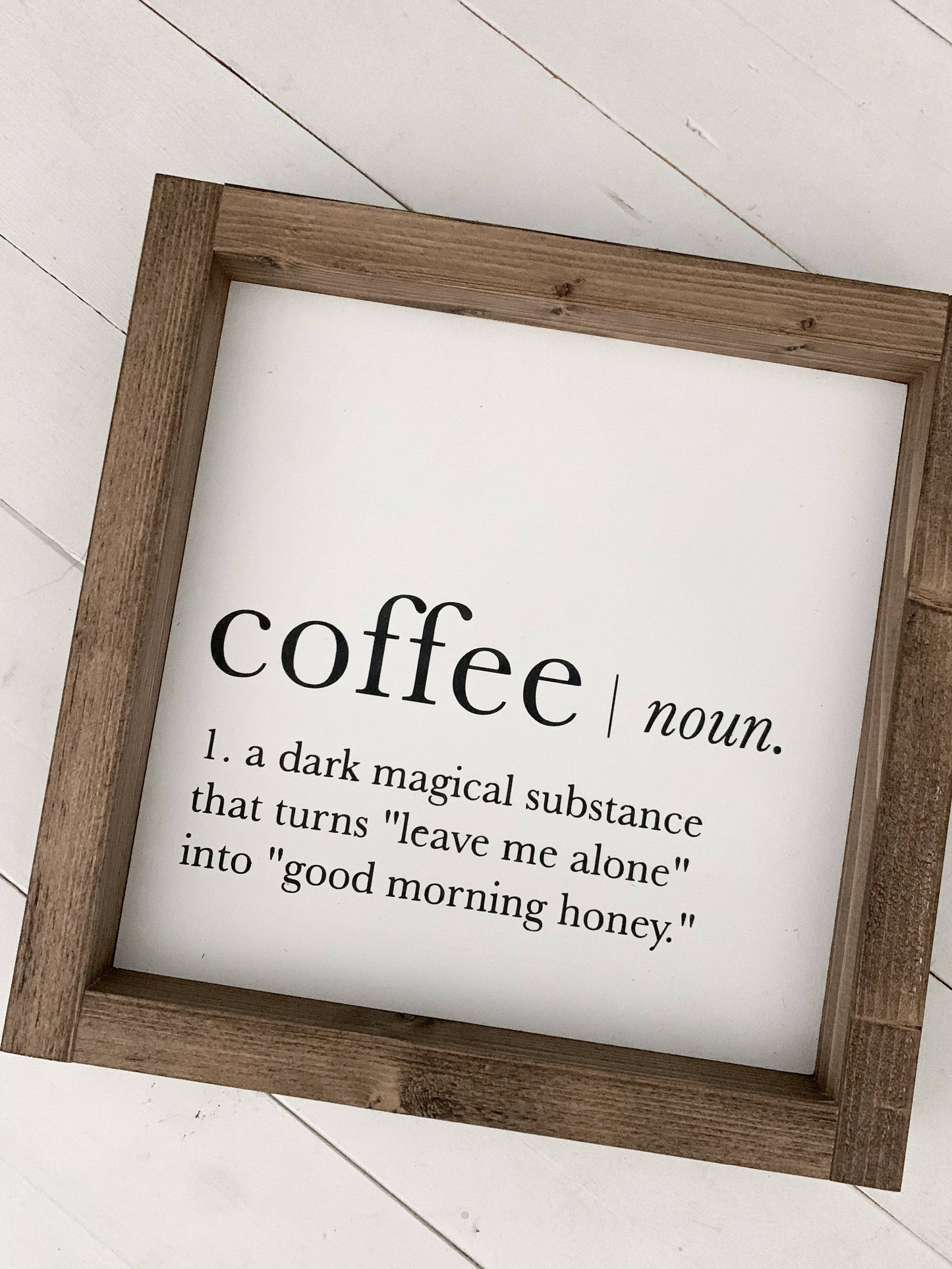 Coffee- noun: Black / Dark Walnut