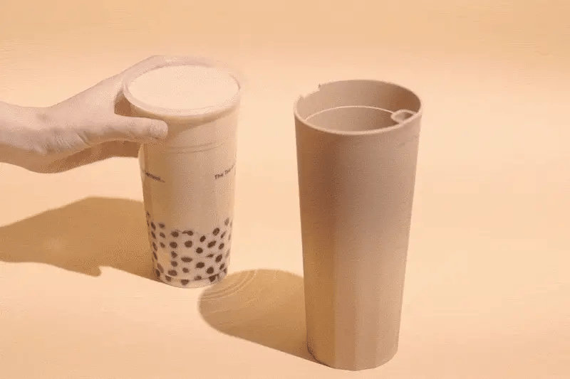 Strawless Boba Tumbler: Ramune 2.0