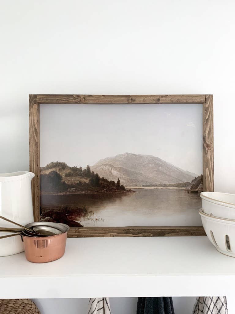 Mountain View Print: Dark Walnut / 17x13