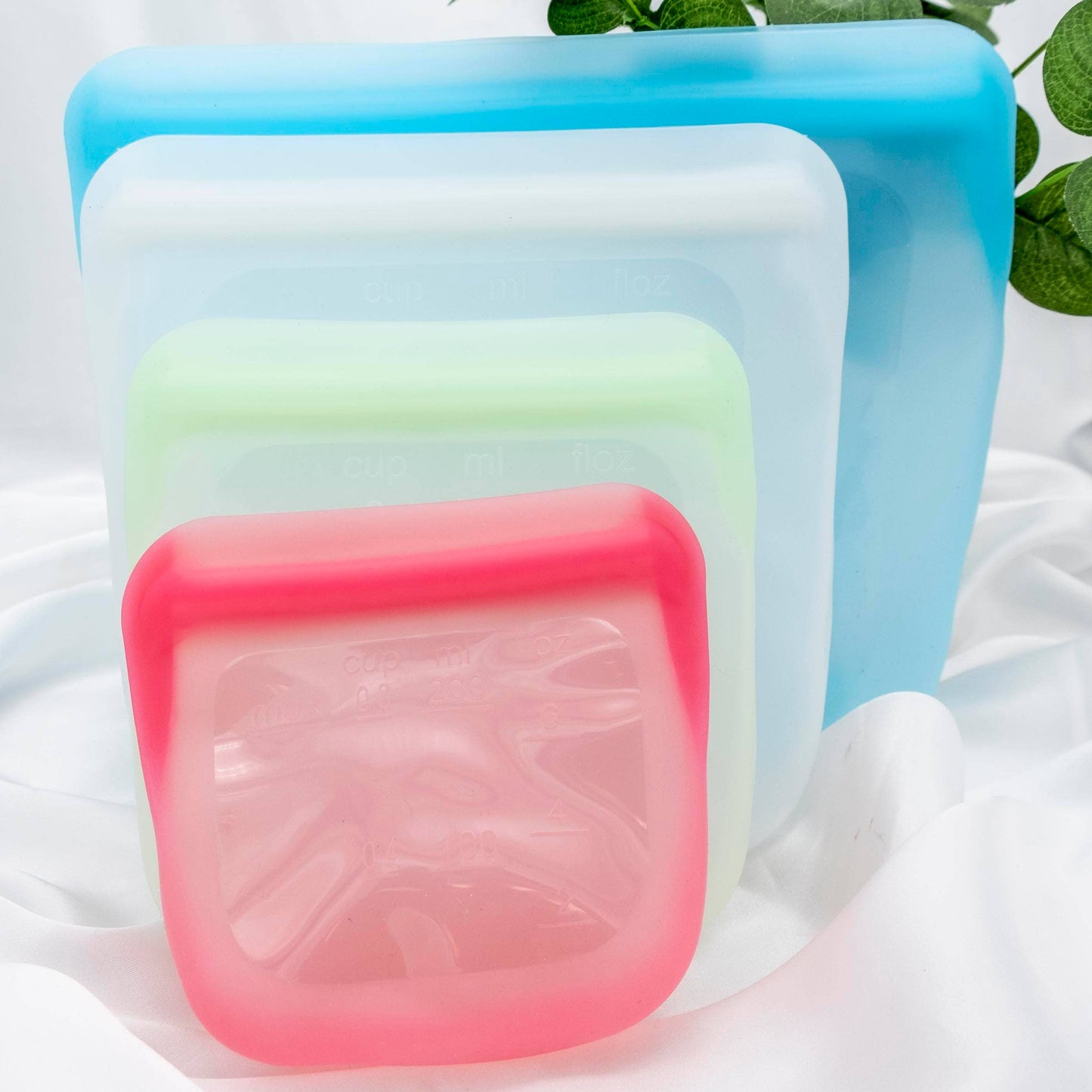 Silicone Reusable Bag: Water (Blue Large)