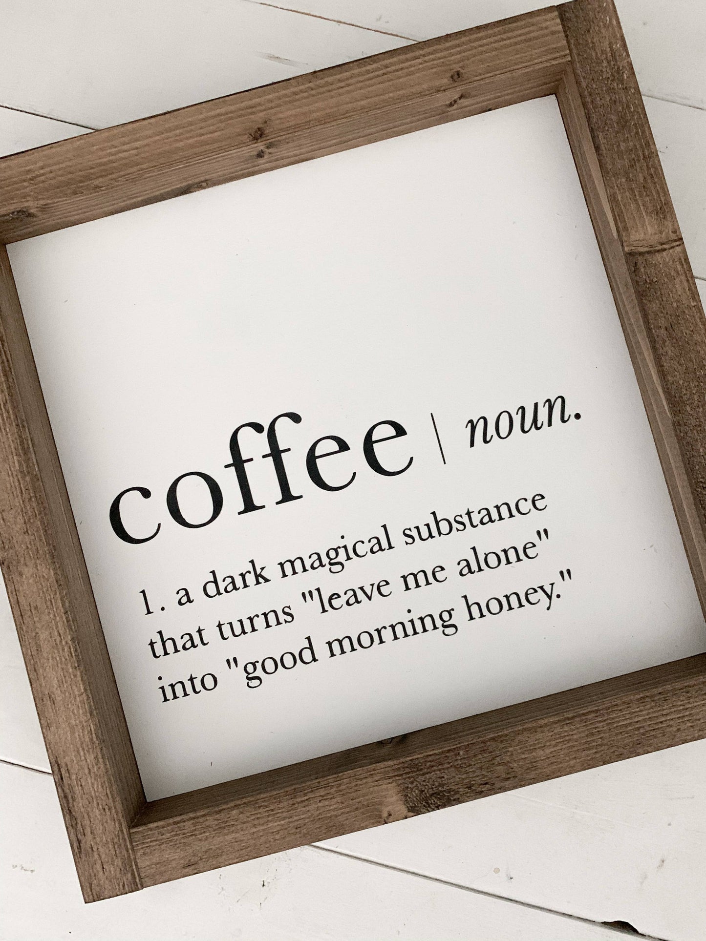 Coffee- noun: Black / Dark Walnut