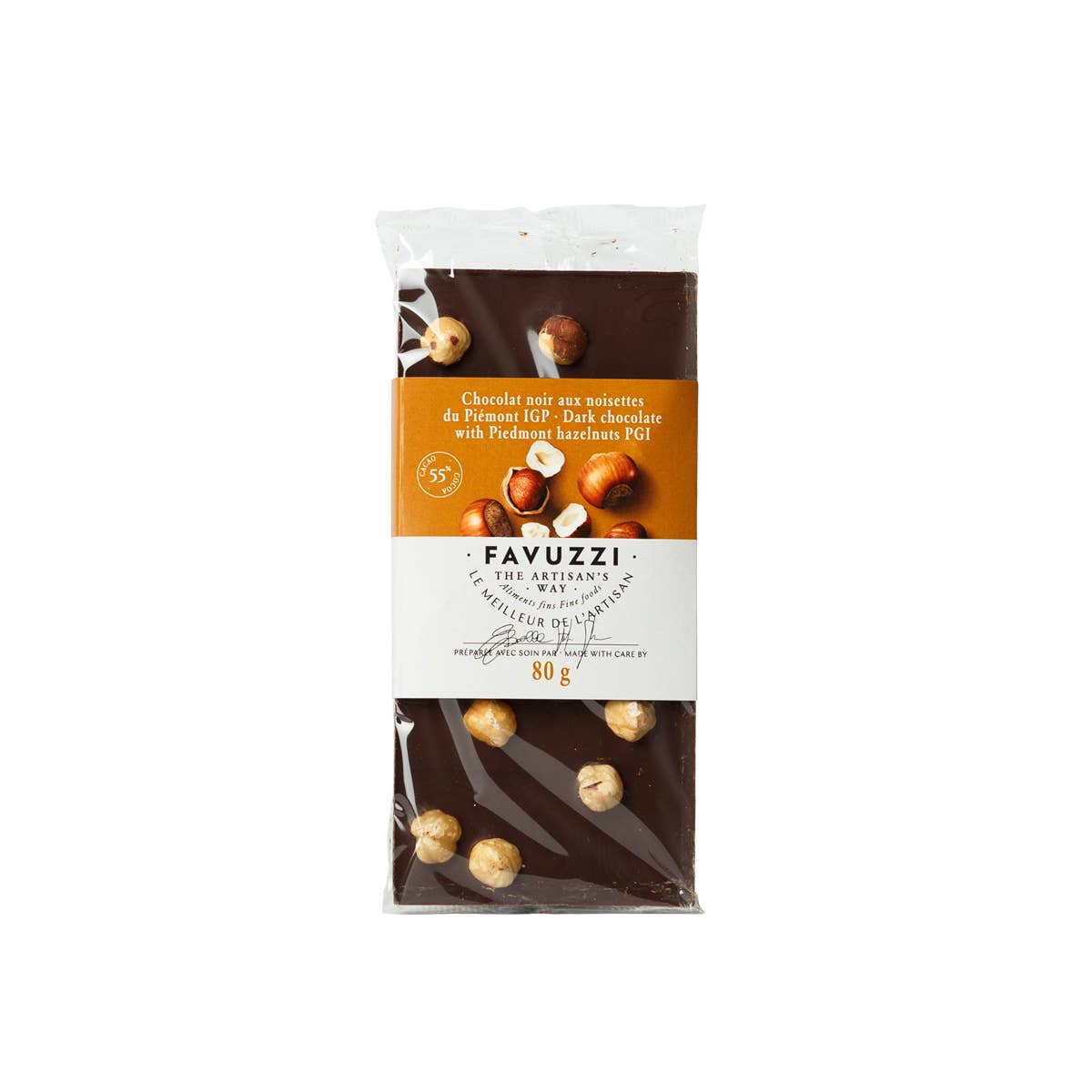 55% Cacao Hazelnuts IGP Chocolate Bar