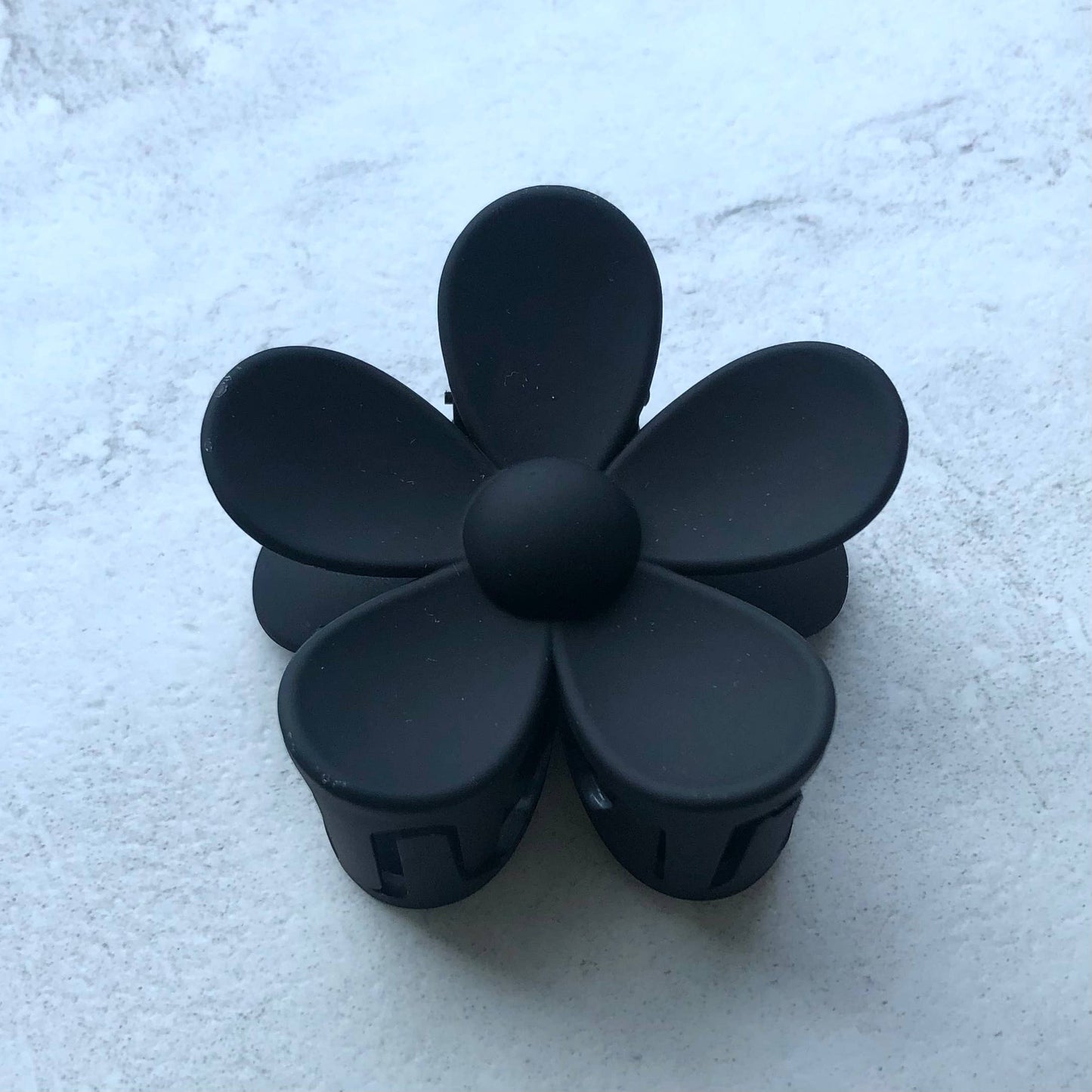 Daisy flower 3" matt clip hair fashion accessory claw: Raspberry