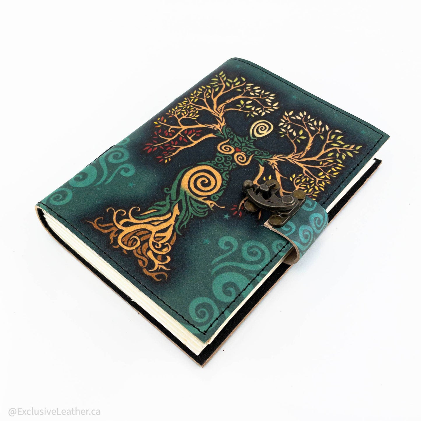 Leather Journal - Mother of earth tree design