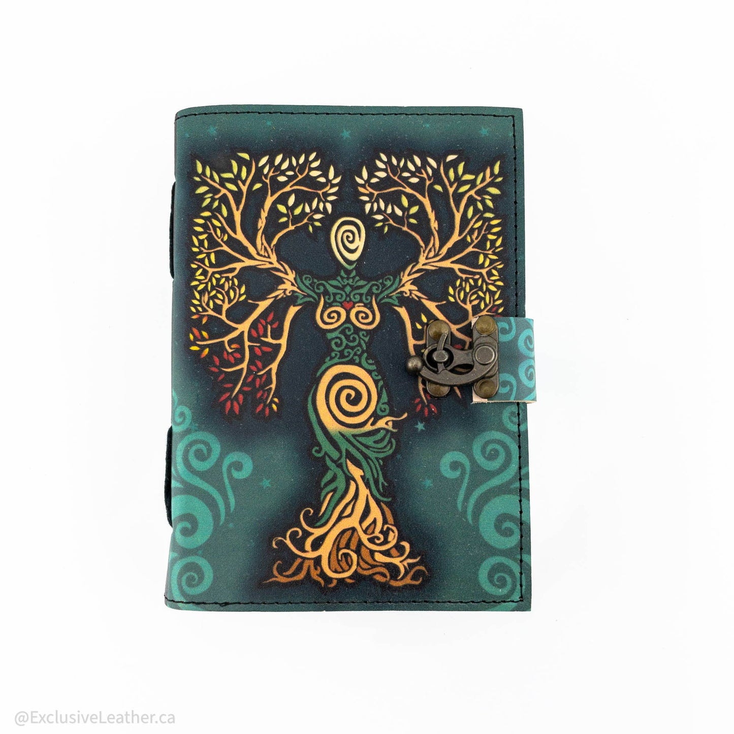 Leather Journal - Mother of earth tree design