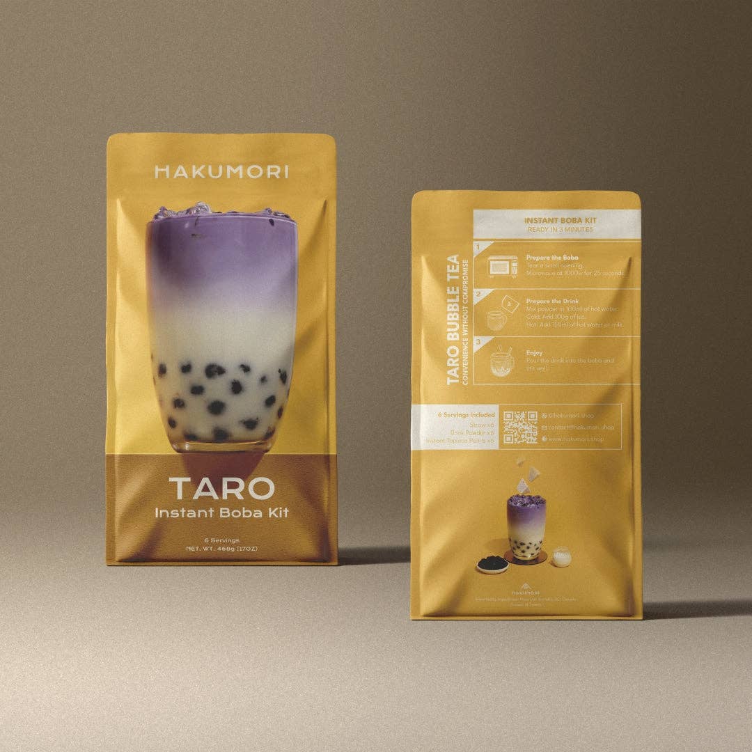 Taro Boba Tea Kit: 1 Kit (6 Drinks)