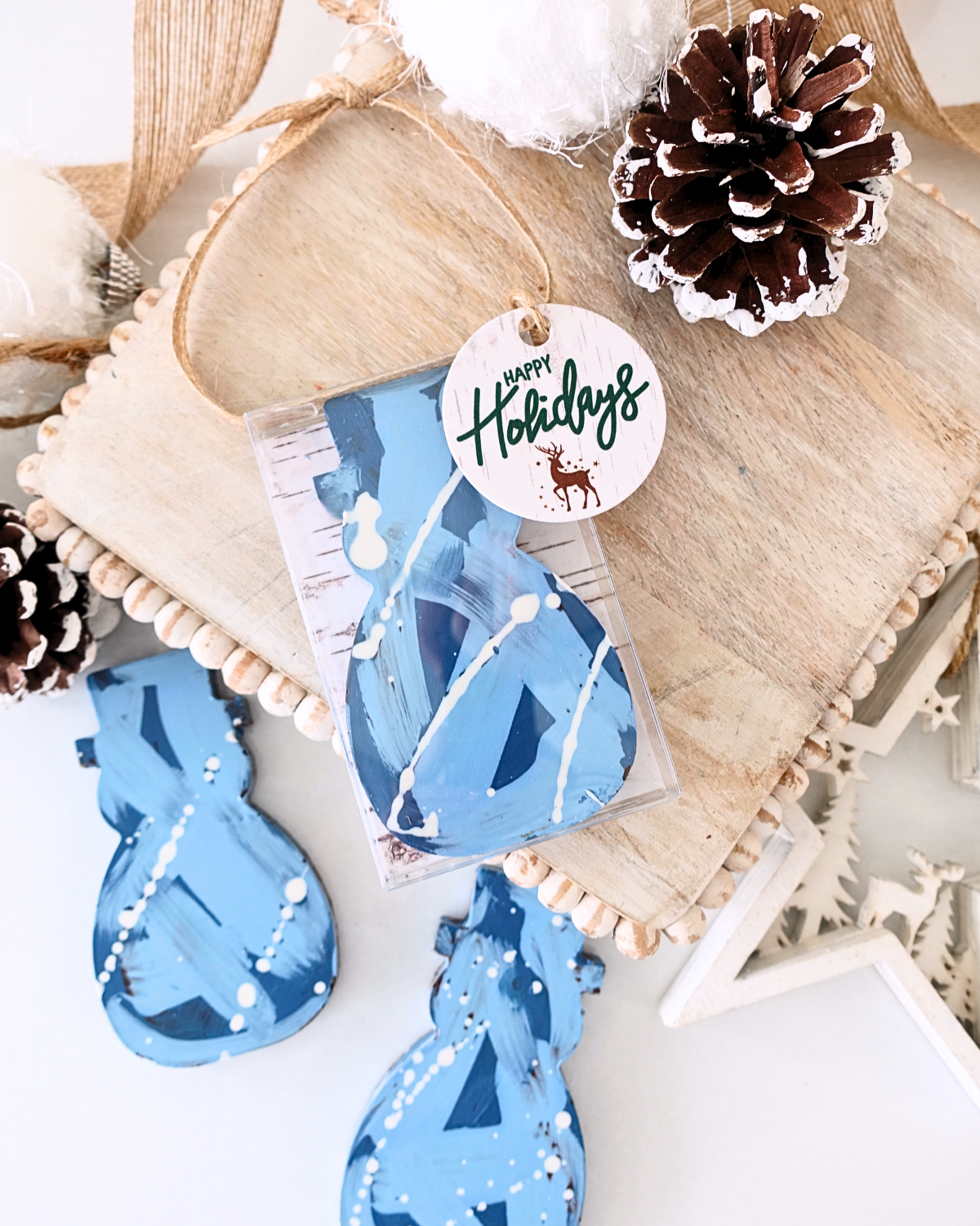 Crunchy Hazelnut Gianduja Snowman (Ornament Box)