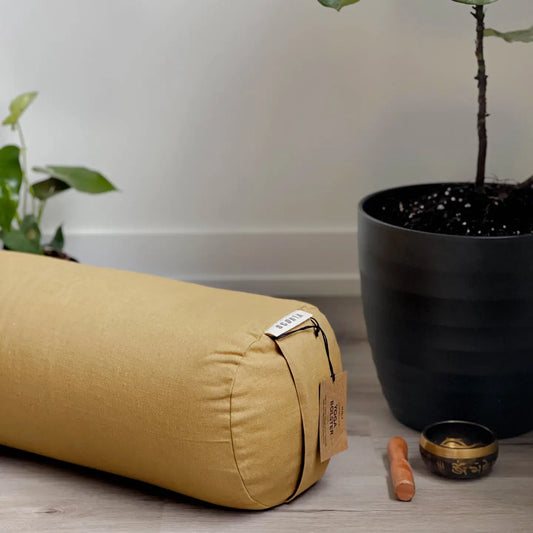 Natural & Organic Yoga Bolster in Amber Gold