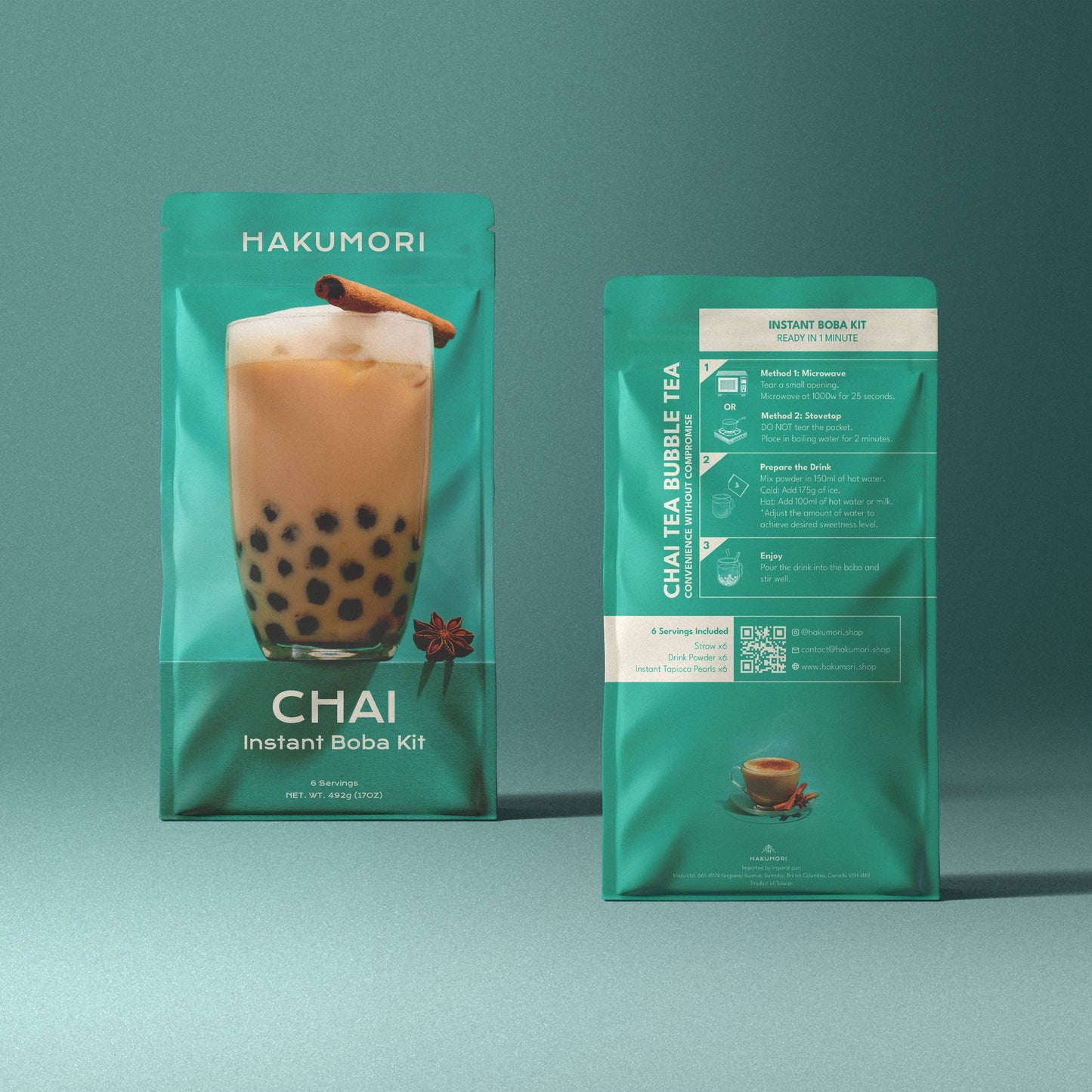Chai Boba Tea Kit: None / 1 Kit (6 Drinks)