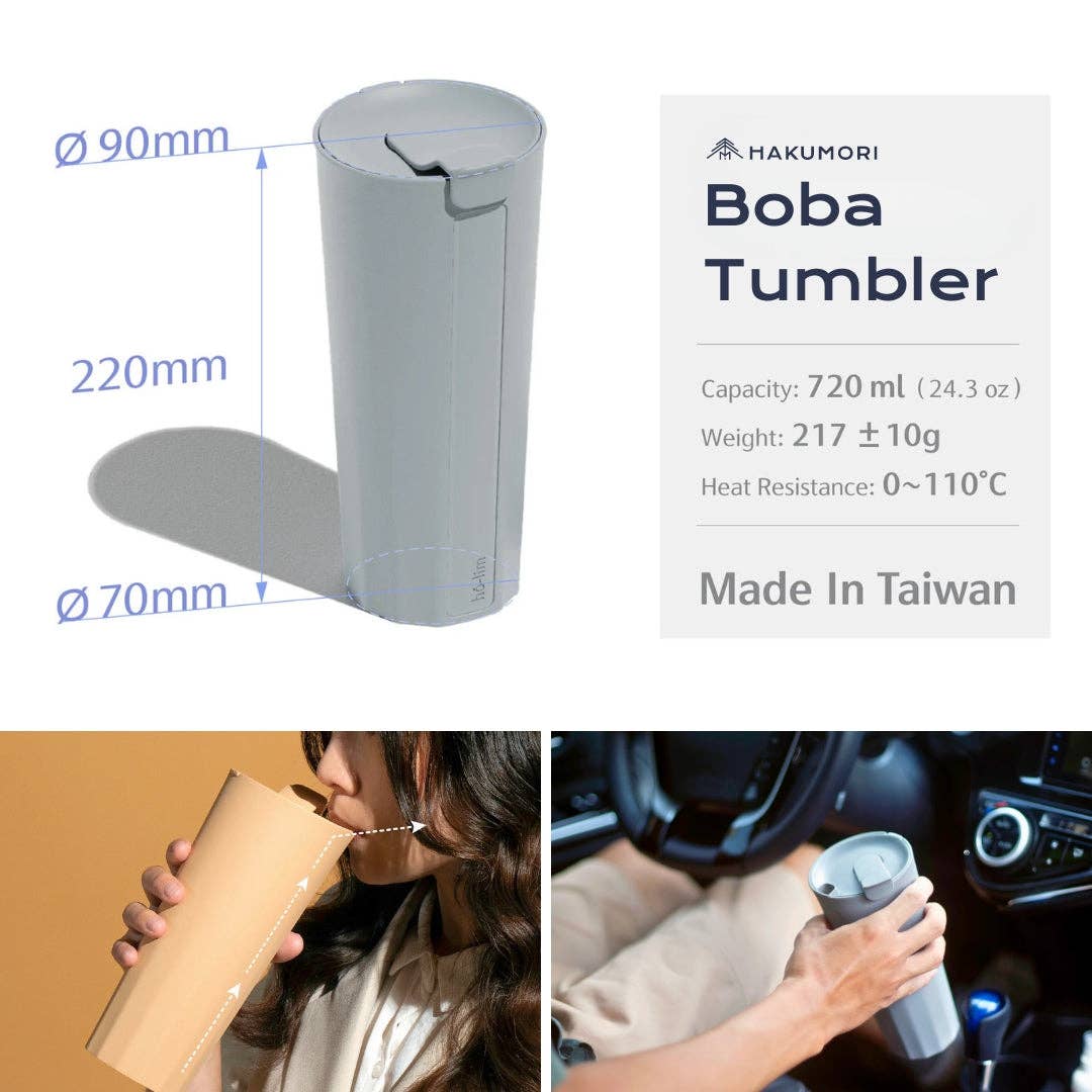 Strawless Boba Tumbler: Ramune 2.0
