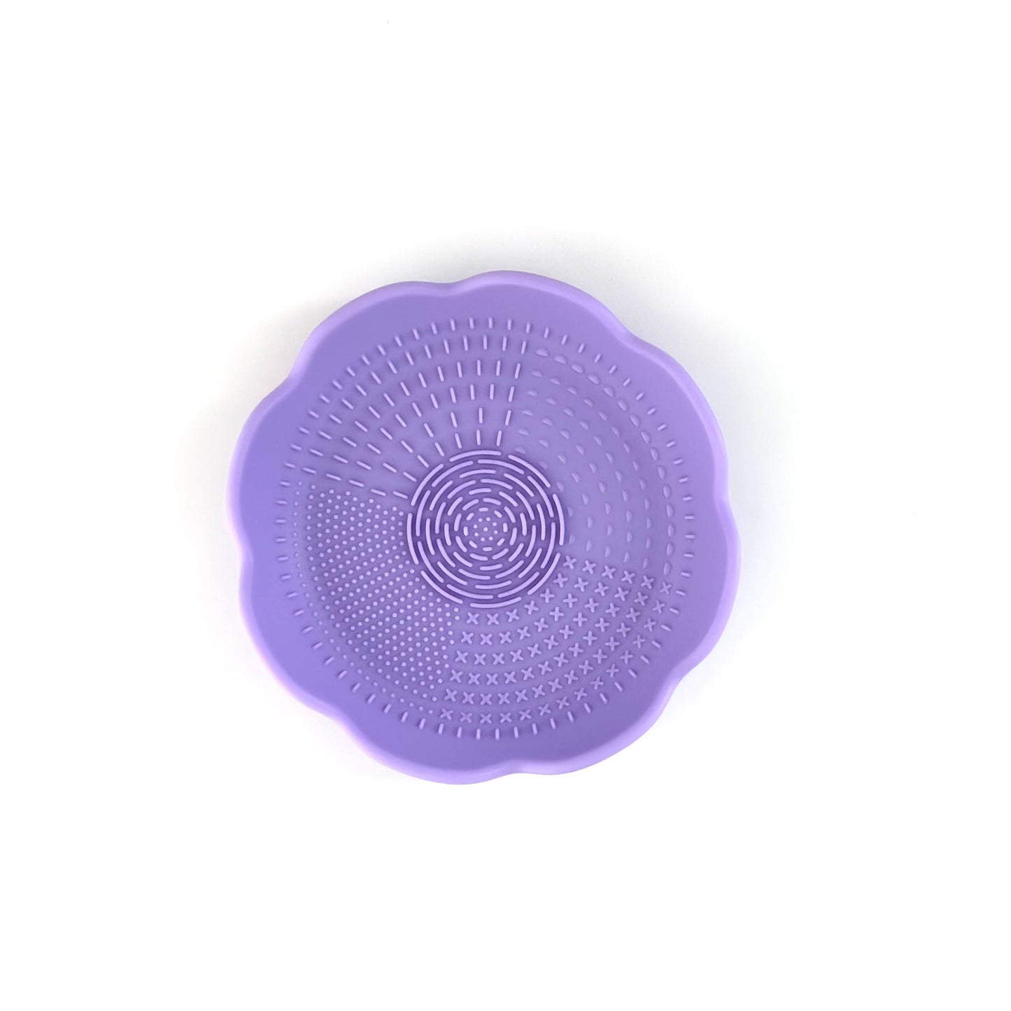 Brush Cleaning Dish Silicone Scalloped Soap Dish Lilac