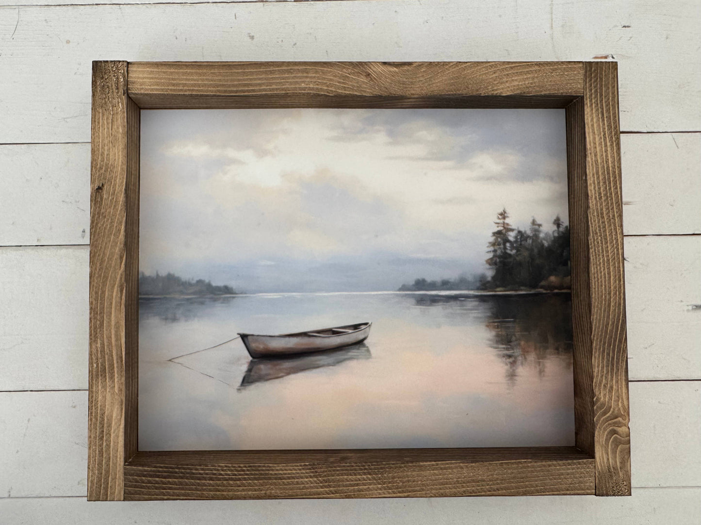 Lake Print 2: Dark Walnut / 17x13