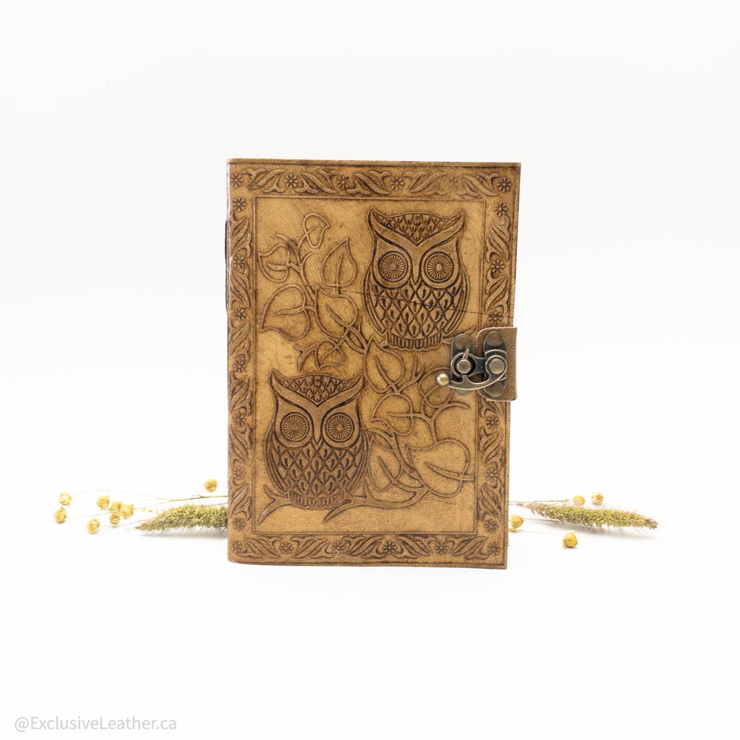 Touch of whimsy - Owl leather journal