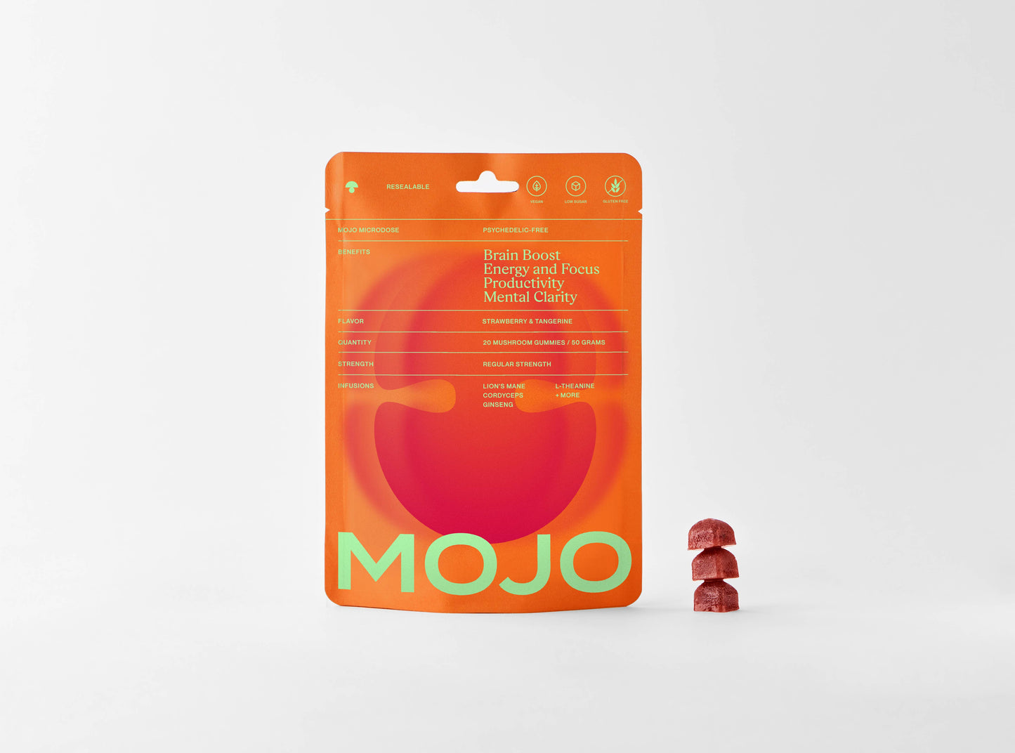 Brain Boosting Gummies, Strawberry Tangerine: 20ct