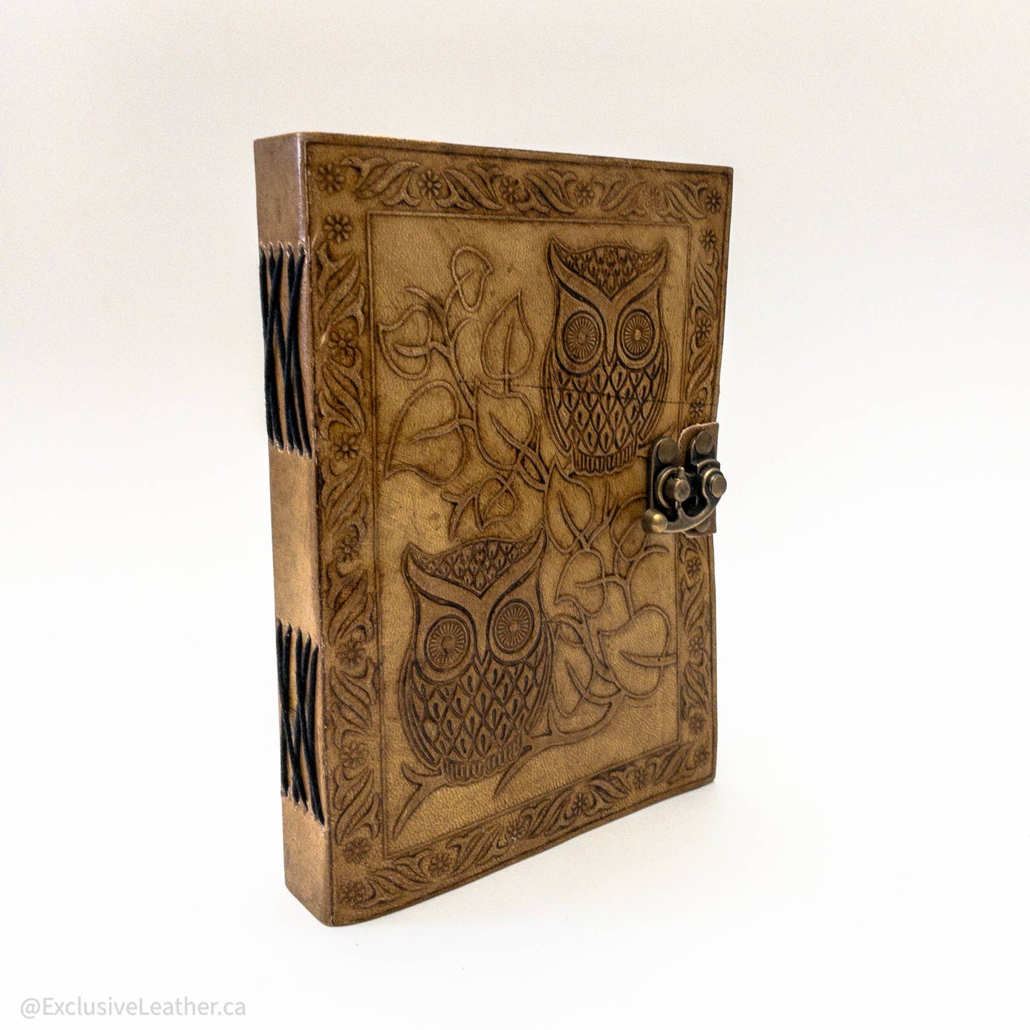 Touch of whimsy - Owl leather journal