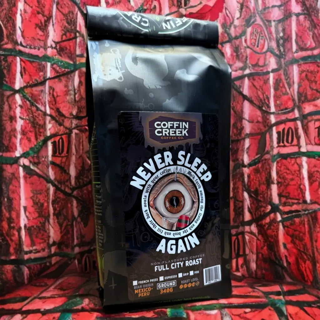 Coffin Creek Never Sleep Again Full City Roast Coffee