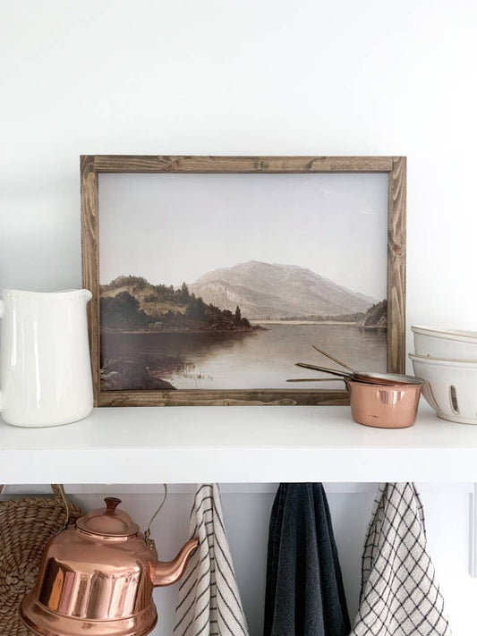 Mountain View Print: Dark Walnut / 17x13