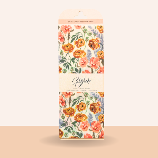 Reusable Beeswax Food Wraps: Golden Floral Single XL: Wholesale