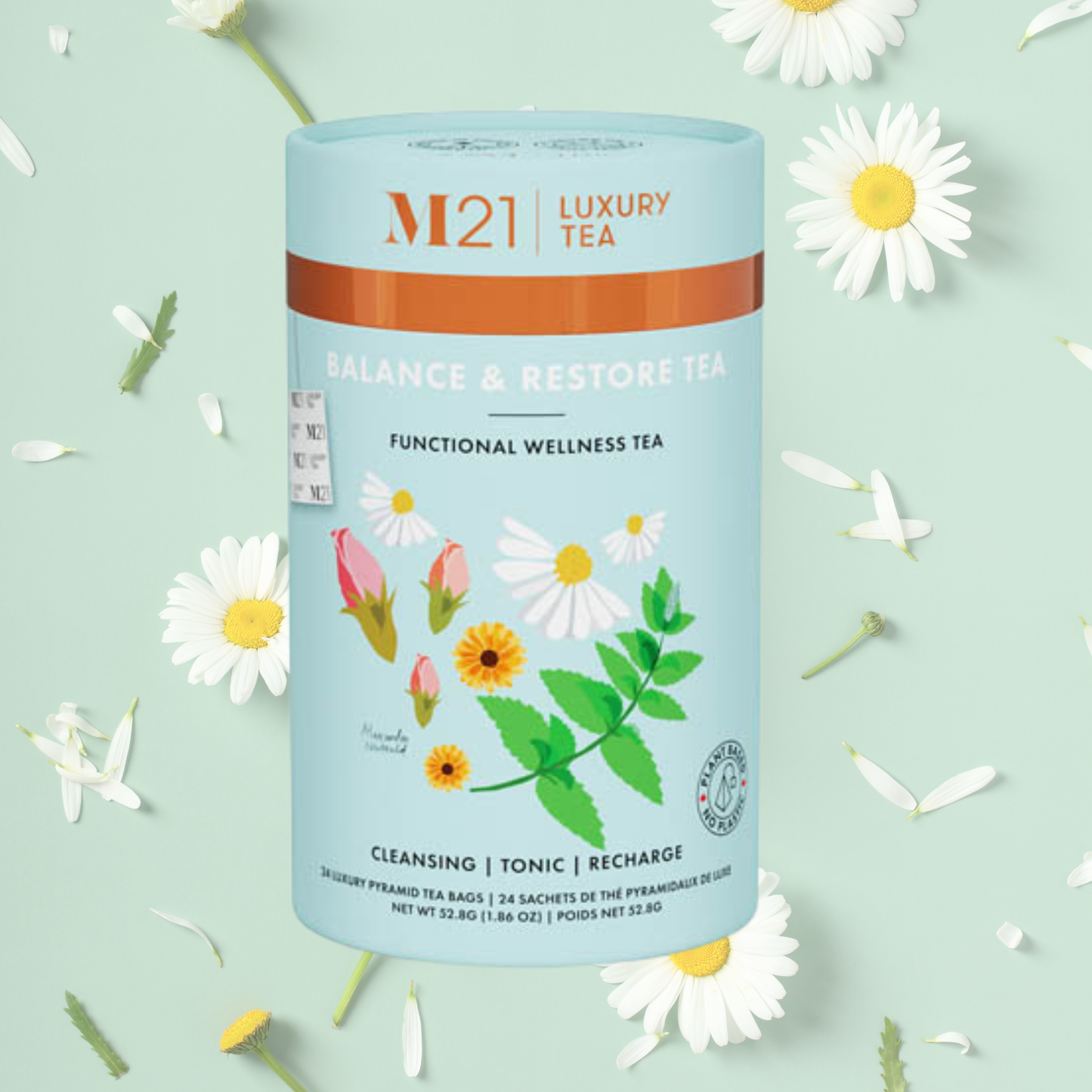 Balance and Restore Luxury herbal tea - 24ct Canister