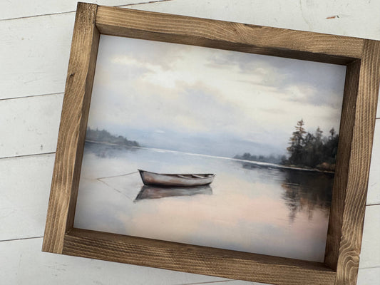 Lake Print 2: Dark Walnut / 17x13