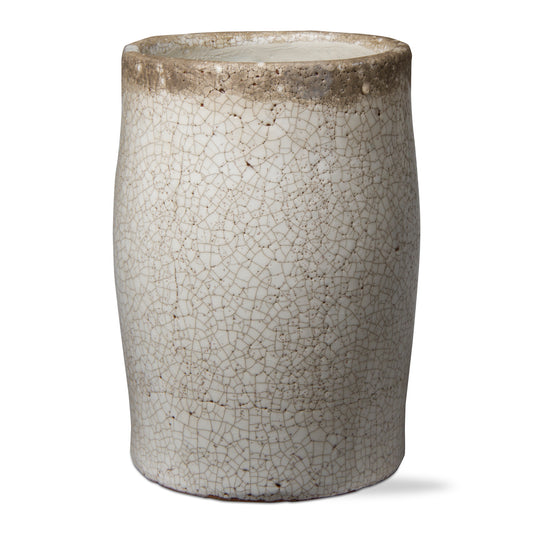 Crackle Glaze Vase Tall White
