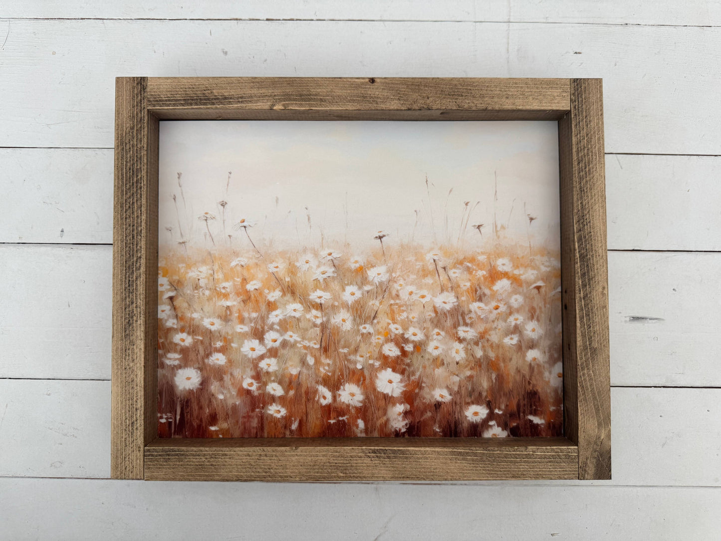 Daisy Field 1: Dark Walnut / 17x13