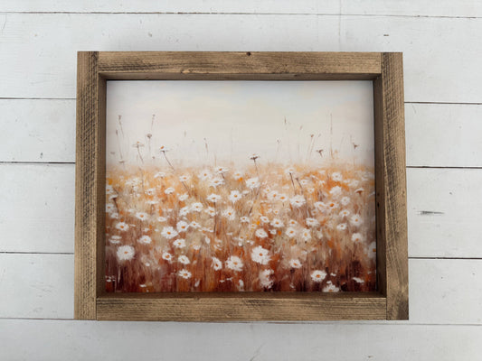 Daisy Field 1: Dark Walnut / 17x13