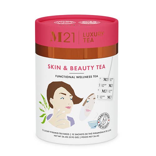 Skin and Beauty Luxury tea - 12ct & 24ct Canister: Small
