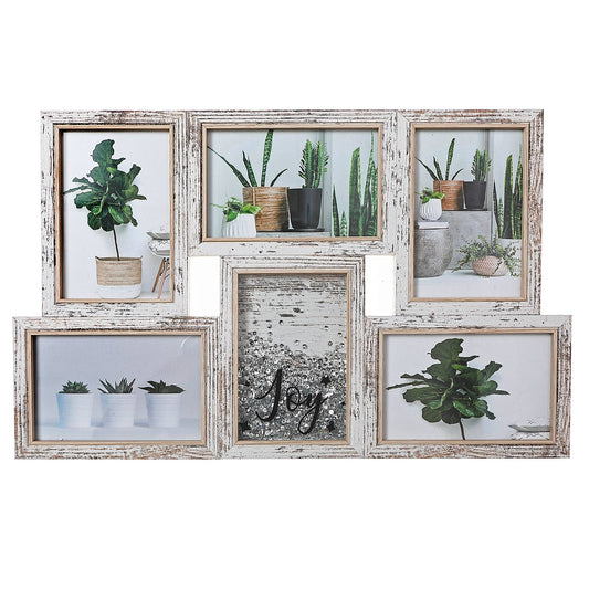 Mdf Collage Frame With Sequin 6 - 4X6: Taupe
