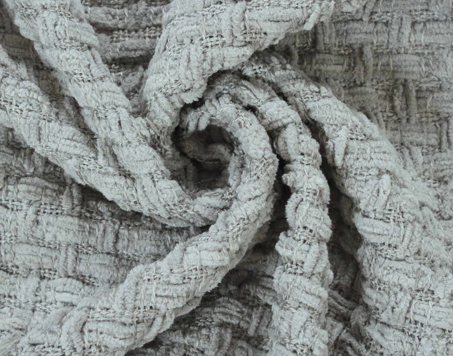 Fabstyles Chenille Basket Weave Throw Blanket, 50x60: Navy