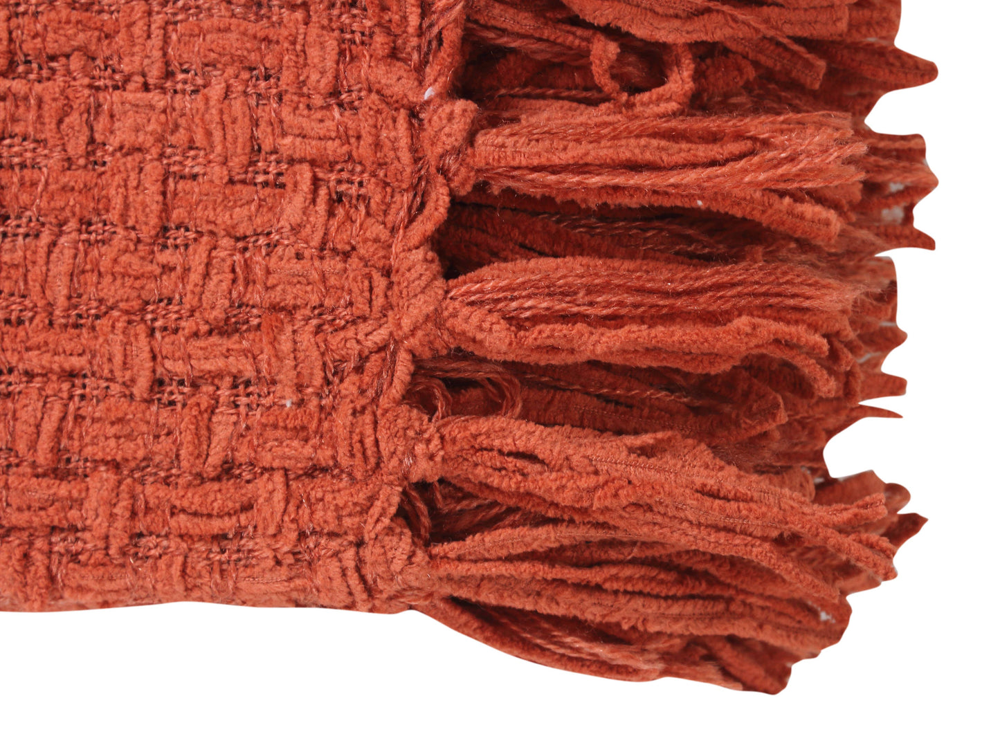 Fabstyles Chenille Basket Weave Throw Blanket, 50x60: Forest Green