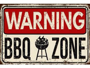 BBQ ZONE Vintage Metal Sign: 12*8 in
