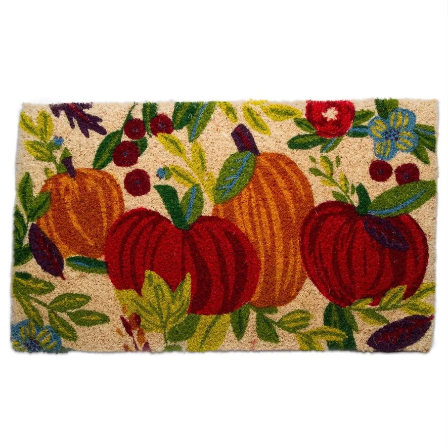 Harvest Pumpkin Door Mat