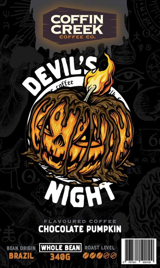 Devil's Night - Chocolate Pumpkin Flavor: Drip Coffee Maker Grind