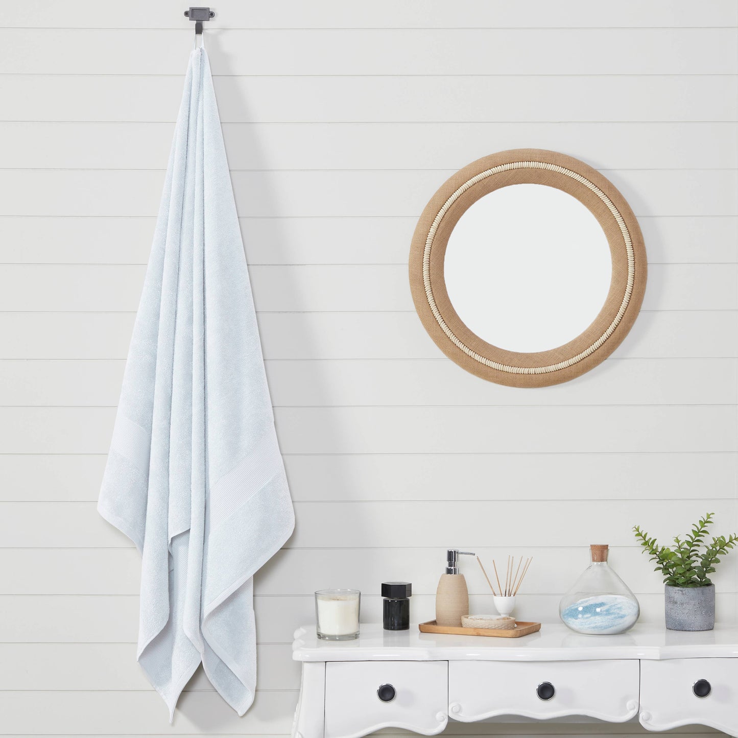 Fabstyles 100% Cotton Bathsheet: WHITE / 40X80