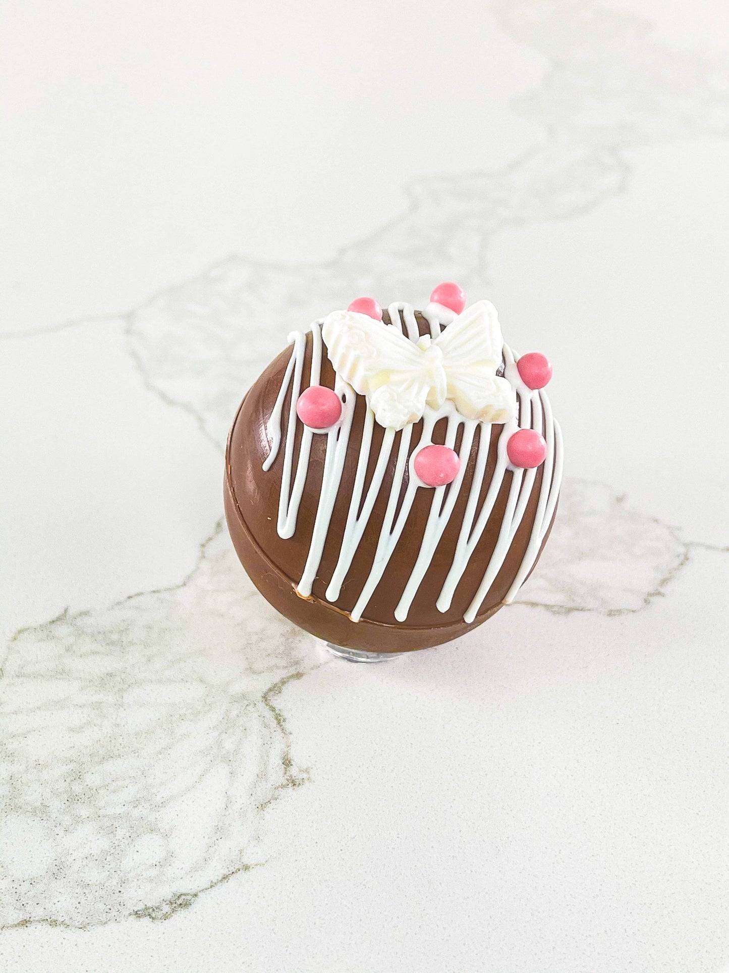 Milk Hot Chocolate Bomb: Small Sphere 2"