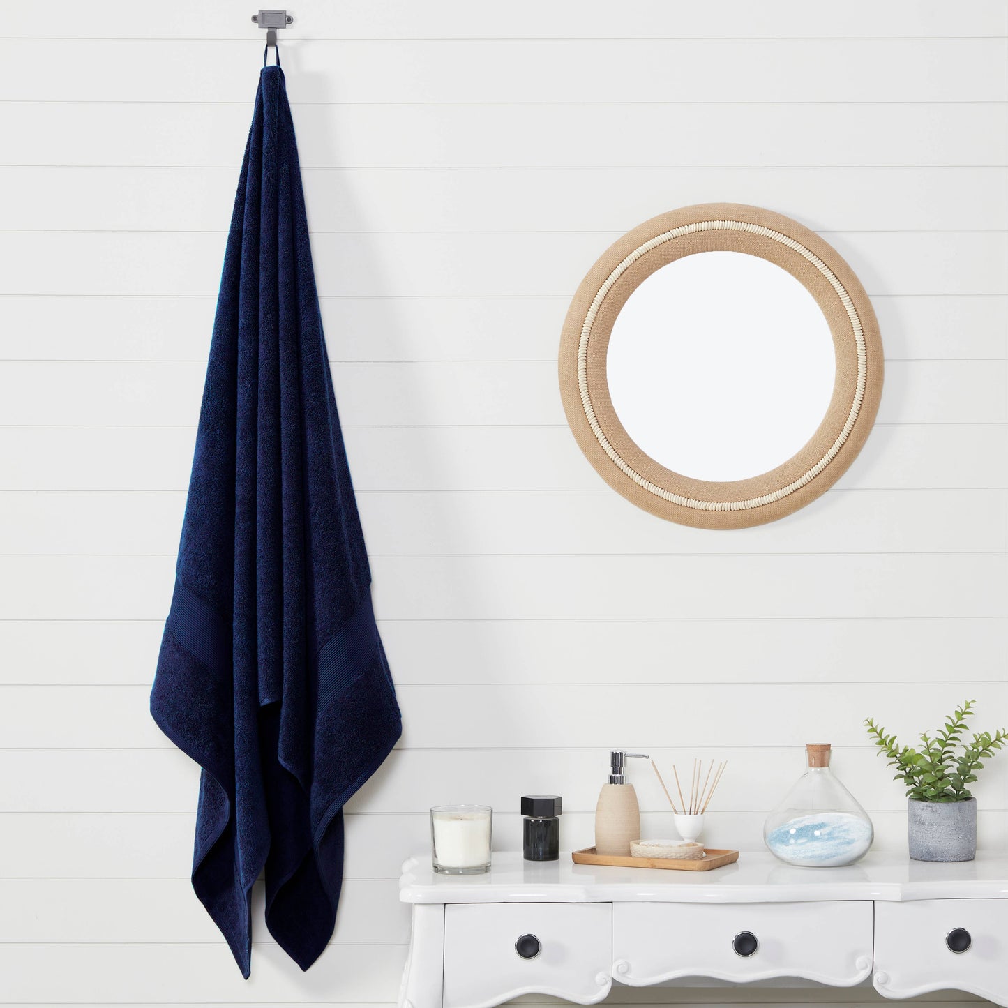 Fabstyles 100% Cotton Bathsheet: WHITE / 40X80