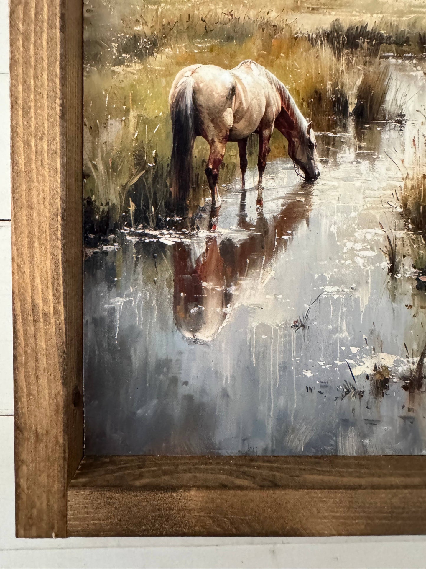 Horse Meadow wood sign: Dark Walnut / 9x11