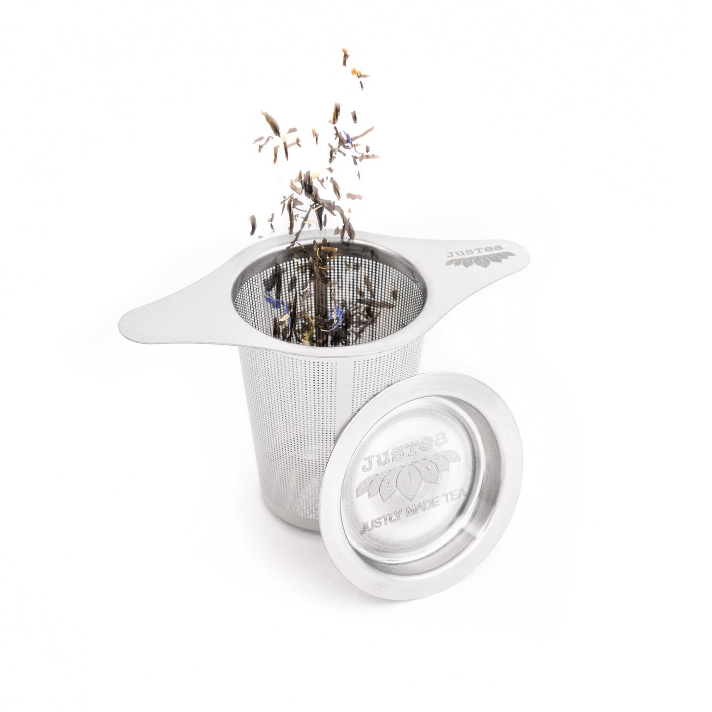 Tea Infuser with Dual-use Coaster Lid - Tea Steeper Strainer
