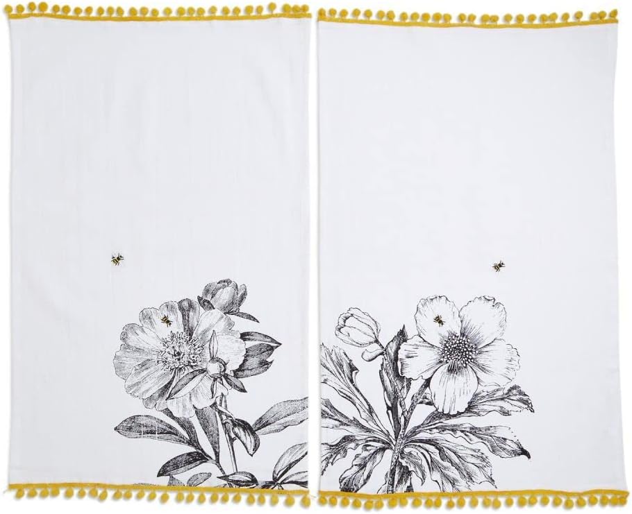 Embroidered Bee Dish Towel