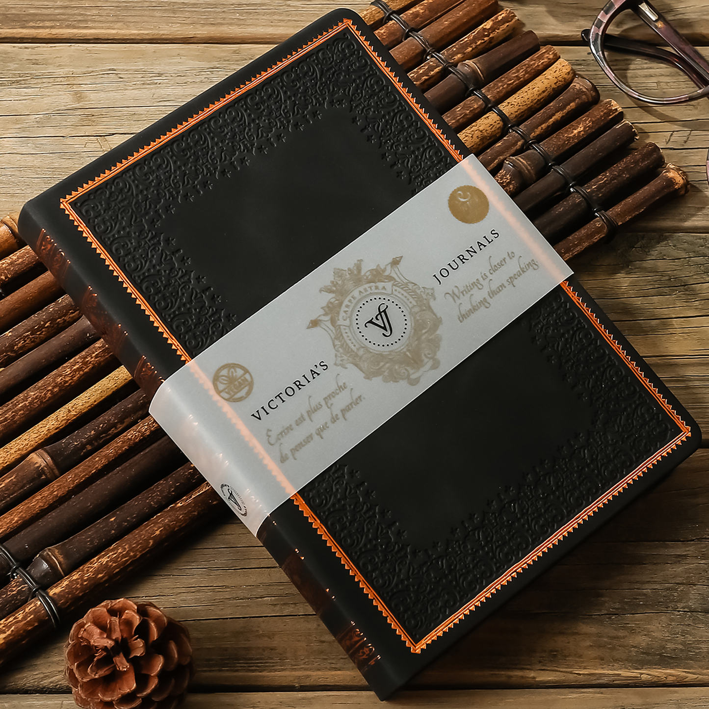 Renaissance Black Journal – Vintage Hardcover Diary