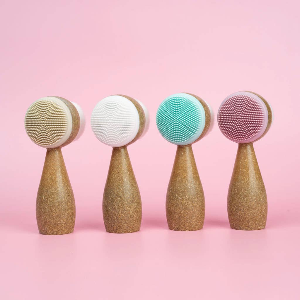2-Sided Soft Bristles Face Cleansing Brush "Coir"