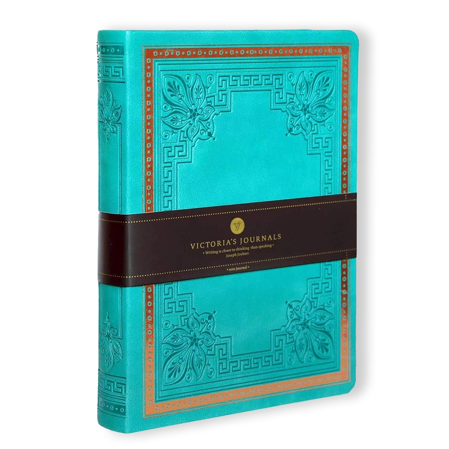 Victoria's Journals Antique Style Diary Vegan Leather (Teal)
