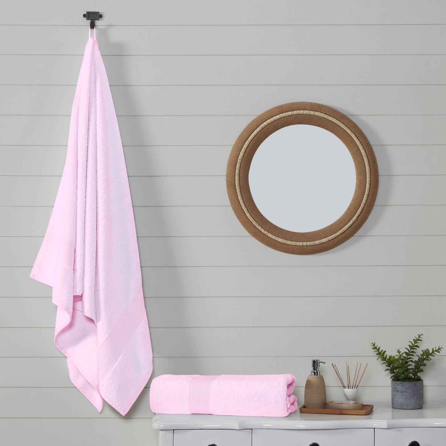 Fabstyles 100% Cotton Bathsheet: WHITE / 40X80