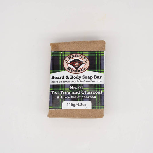 Tea Tree and Charcoal Beard & Body Soap Bar