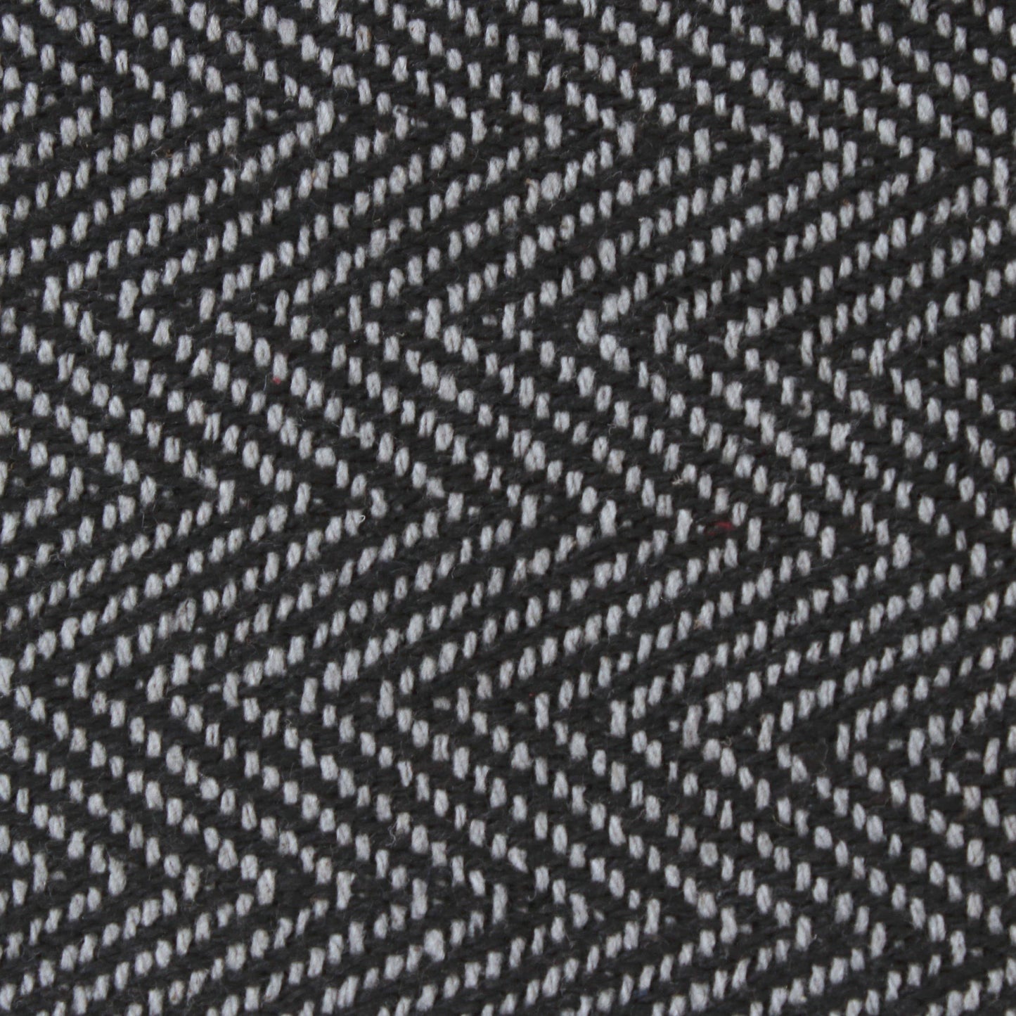 Fabstyles Herringbone Stripe Cotton Throw Blanket Fringes: Black / 50x60