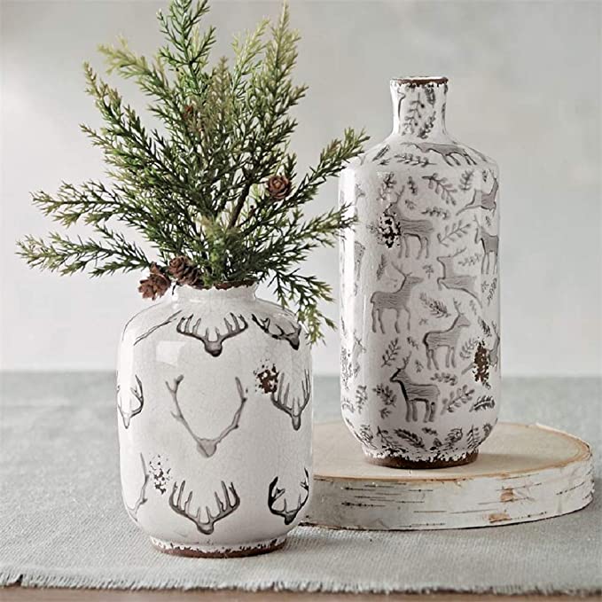 Antler Stamped Vase